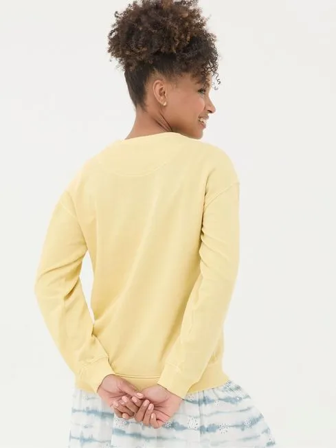 Women Fatface Sweatshirts and Hoodies Georgia Yellow Crew Sweatshirt Women Fatface Sweatshirts and Hoodies Georgia Yellow Crew Sweatshirt