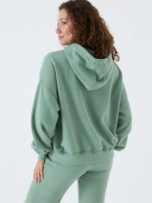 Women Fatface Sweatshirts and Hoodies Green 100 Cotton Lexi Hoodie