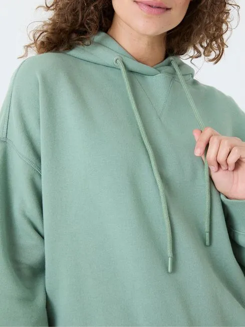 Women Fatface Sweatshirts and Hoodies Green 100 Cotton Lexi Hoodie
