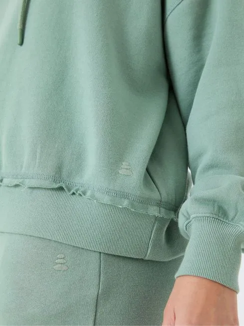 Women Fatface Sweatshirts and Hoodies Green 100 Cotton Lexi Hoodie