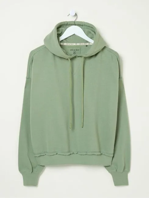 Women Fatface Sweatshirts and Hoodies Green 100 Cotton Lexi Hoodie