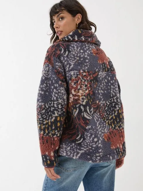 Women Fatface Sweatshirts and Hoodies Parker Multi Abstract Animal Fleece Women Fatface Sweatshirts and Hoodies Parker Multi Abstract Animal Fleece