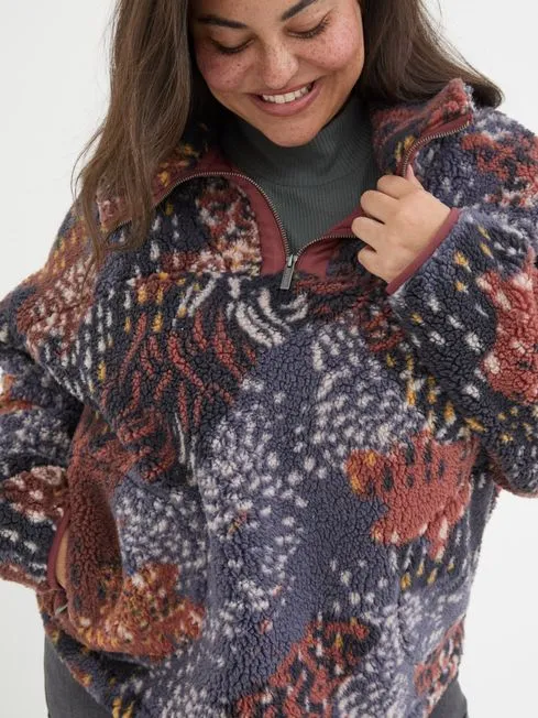 Women Fatface Sweatshirts and Hoodies Parker Multi Abstract Animal Fleece Women Fatface Sweatshirts and Hoodies Parker Multi Abstract Animal Fleece