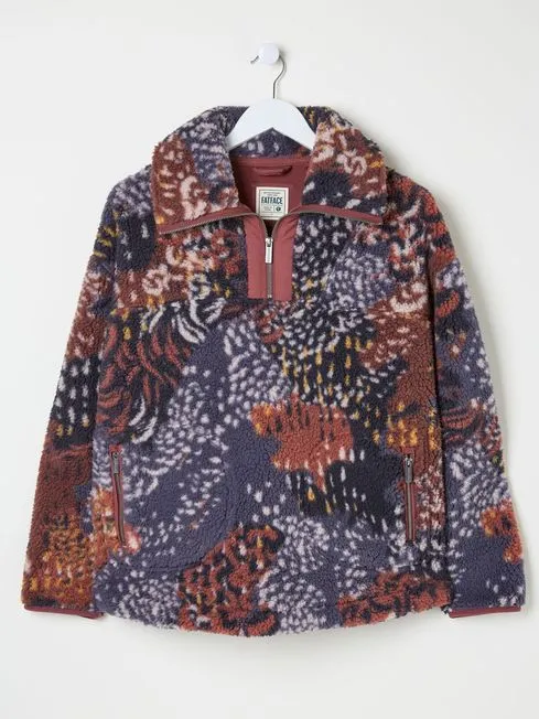 Women Fatface Sweatshirts and Hoodies Parker Multi Abstract Animal Fleece Women Fatface Sweatshirts and Hoodies Parker Multi Abstract Animal Fleece