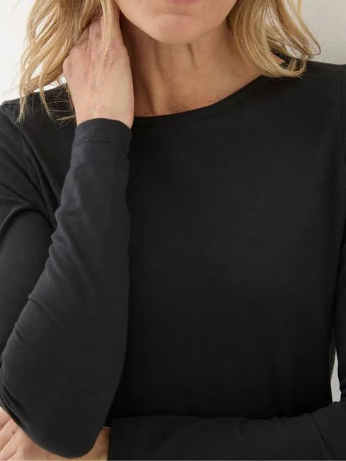 Women Fatface Tops and TShirts Bree Black TShirt