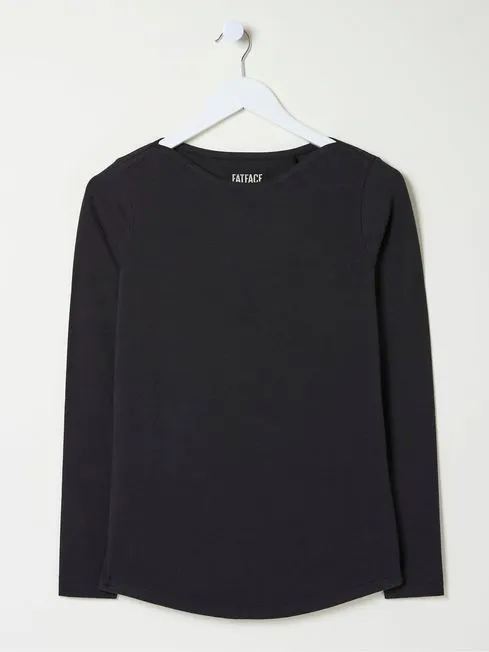 Women Fatface Tops and TShirts Bree Black TShirt
