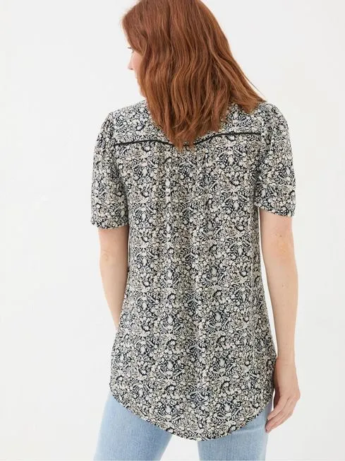Women Fatface Tops and TShirts Cassidy Black Inlay Floral Tunic Women Fatface Tops and TShirts Cassidy Black Inlay Floral Tunic
