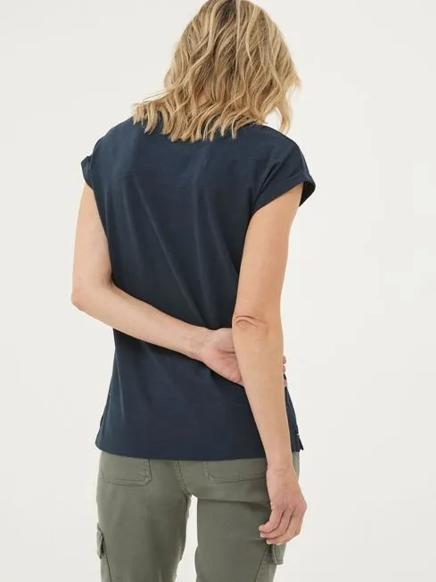 Women Fatface Tops and TShirts Ivy Organic Cotton Navy TShirt