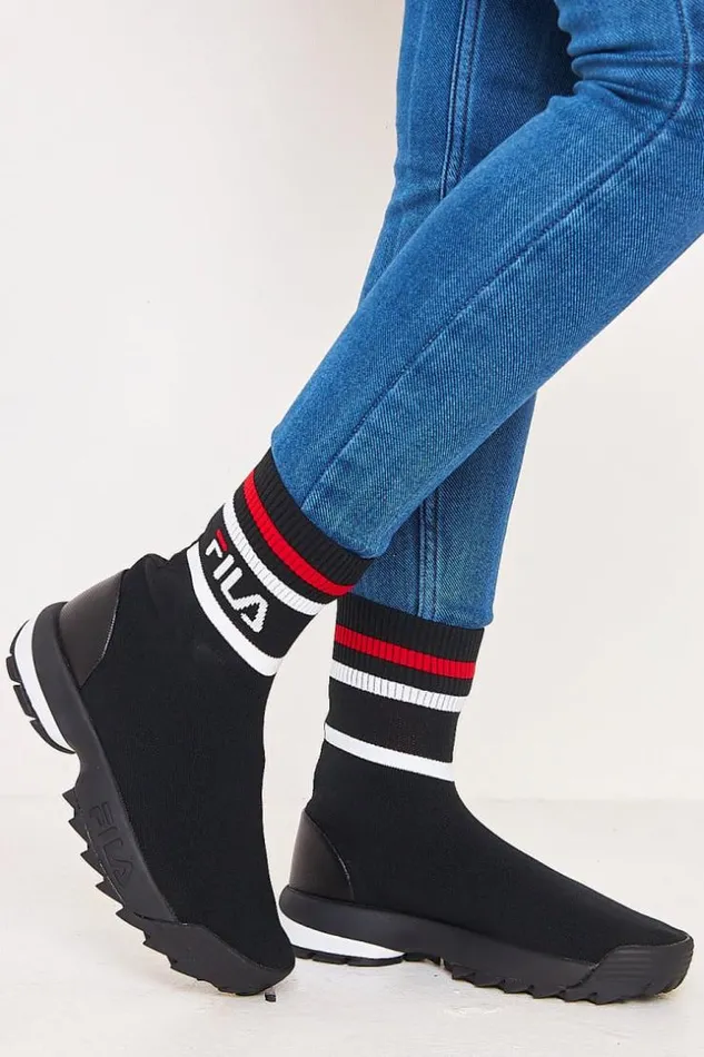 Women Fila Disruptor Logo Sockboot Wmn Black Brentiny Paris Ankle Boots 8211 Boots
