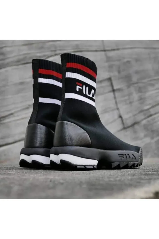 Women Fila Disruptor Logo Sockboot Wmn Black Brentiny Paris Ankle Boots 8211 Boots