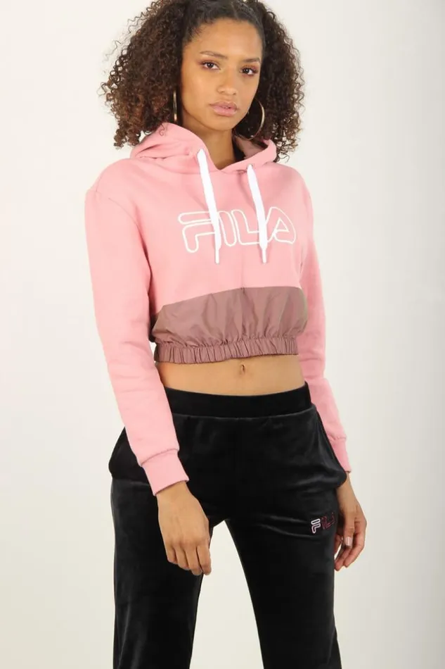 Women Fila Dora Cropped Hoodie Brentiny Paris Sweaters and Sweatshirts
