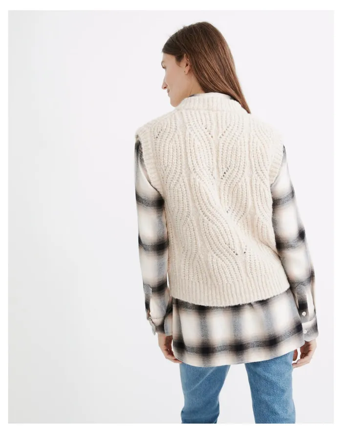 Women Firgrove Ribbed Crewneck Sweater Vest Heather Powder Madewell Sweaters Women Firgrove Ribbed Crewneck Sweater Vest Heather Powder Madewell Sweaters