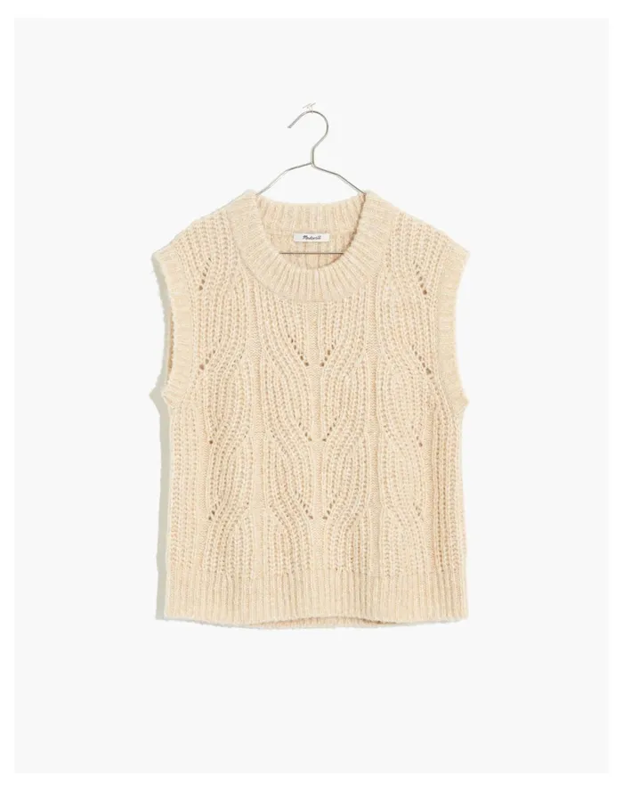 Women Firgrove Ribbed Crewneck Sweater Vest Heather Powder Madewell Sweaters Women Firgrove Ribbed Crewneck Sweater Vest Heather Powder Madewell Sweaters