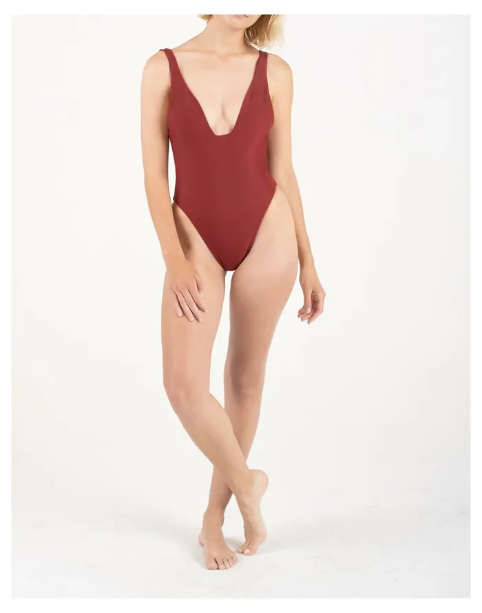 Women GALAMAAR Roe Maillot Dark Red Madewell Swim Women GALAMAAR Roe Maillot Dark Red Madewell Swim