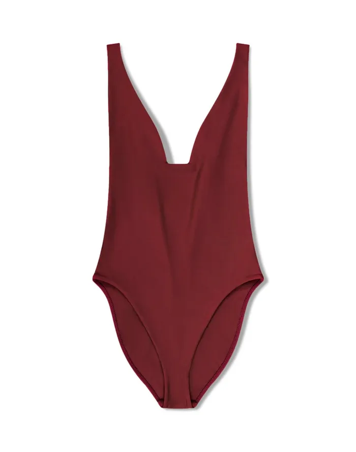 Women GALAMAAR Roe Maillot Dark Red Madewell Swim Women GALAMAAR Roe Maillot Dark Red Madewell Swim