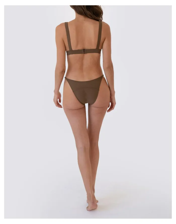 Women GALAMAAR Slim Brief Bikini Bottom Brown Madewell Swim Women GALAMAAR Slim Brief Bikini Bottom Brown Madewell Swim