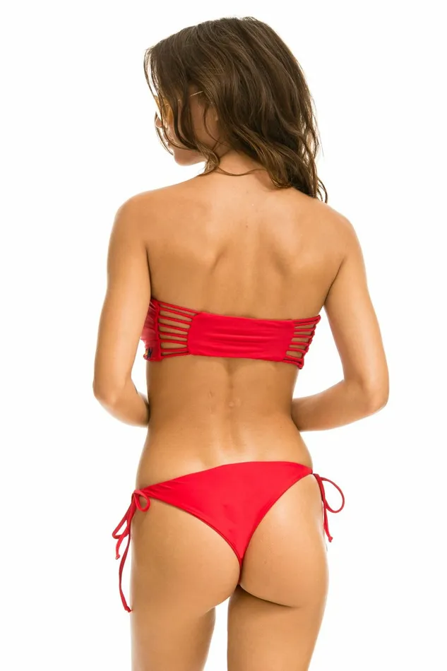 Women GATHERED BANDEAU BIKINI TOP 8211 RED Aviator Nation Women GATHERED BANDEAU BIKINI TOP 8211 RED Aviator Nation