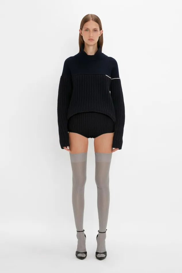 Women Gifts Victoria Beckham Over The Knee Socks In Grey