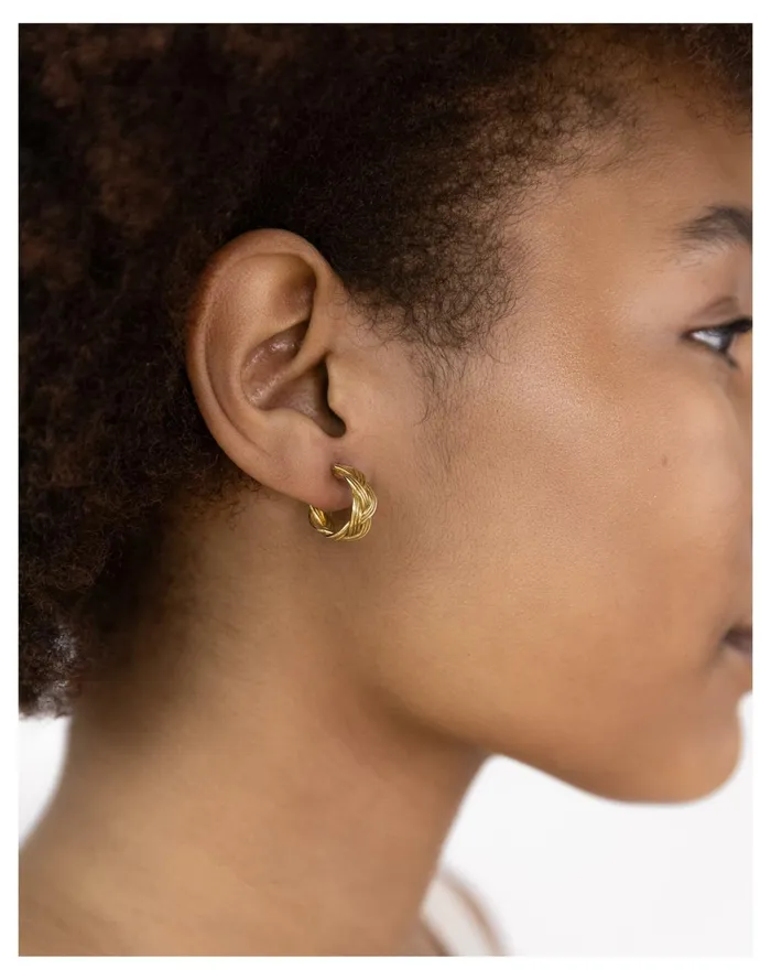Women Goldeluxe Jewelry Traveler Hoops Brass Madewell Earrings Women Goldeluxe Jewelry Traveler Hoops Brass Madewell Earrings