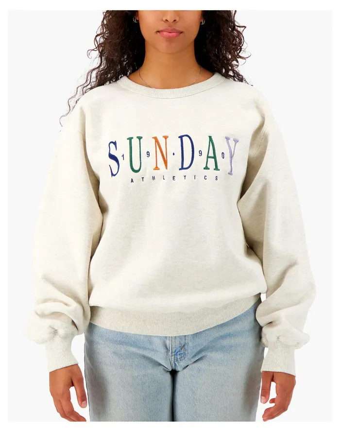 Women Good For Sunday Heritage Oversized Crewneck Natural Madewell Sweatshirts and Sweatpants Women Good For Sunday Heritage Oversized Crewneck Natural Madewell Sweatshirts and Sweatpants