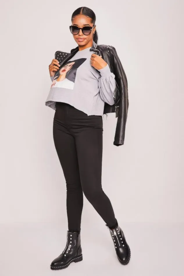 Women Grey Sweater 034Woman Head034 Grey Brentiny Paris Sweaters and Sweatshirts