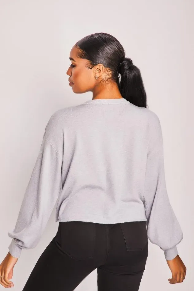 Women Grey Sweater 034Woman Head034 Grey Brentiny Paris Sweaters and Sweatshirts