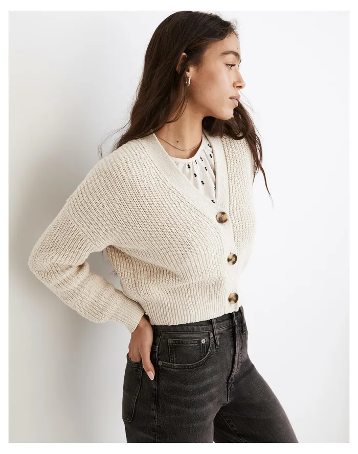 Women Greywood Crop Cardigan Sweater Antique Cream Madewell Sweaters Women Greywood Crop Cardigan Sweater Antique Cream Madewell Sweaters
