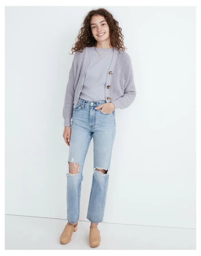 Women Greywood Crop Cardigan Sweater Faded Lavender Madewell Sweaters Women Greywood Crop Cardigan Sweater Faded Lavender Madewell Sweaters