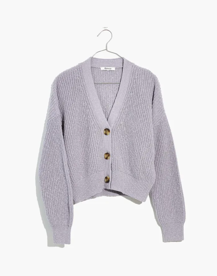 Women Greywood Crop Cardigan Sweater Faded Lavender Madewell Sweaters Women Greywood Crop Cardigan Sweater Faded Lavender Madewell Sweaters