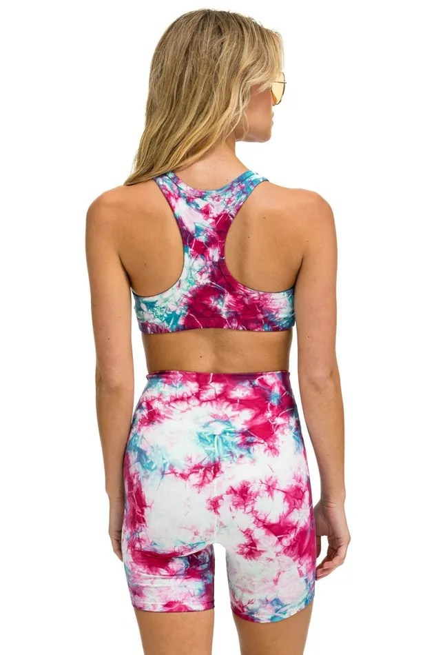 Women HAND DYED SPORTS BRA 8211 TIE DYE TURQUOISE Aviator Nation SportsBras Women HAND DYED SPORTS BRA 8211 TIE DYE TURQUOISE Aviator Nation SportsBras