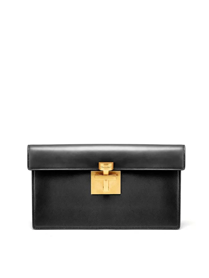 Women Handbags Oscar De La Renta Alibi Clutch Black