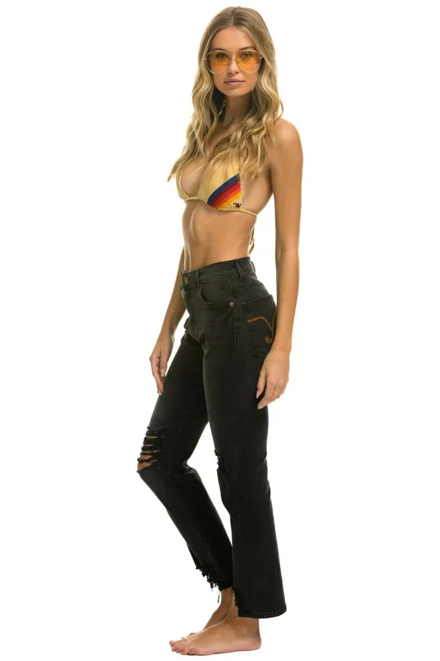 Women HIGH RISE SLIM BOOT JEAN 8211 VINTAGE BLACK Aviator Nation Women HIGH RISE SLIM BOOT JEAN 8211 VINTAGE BLACK Aviator Nation