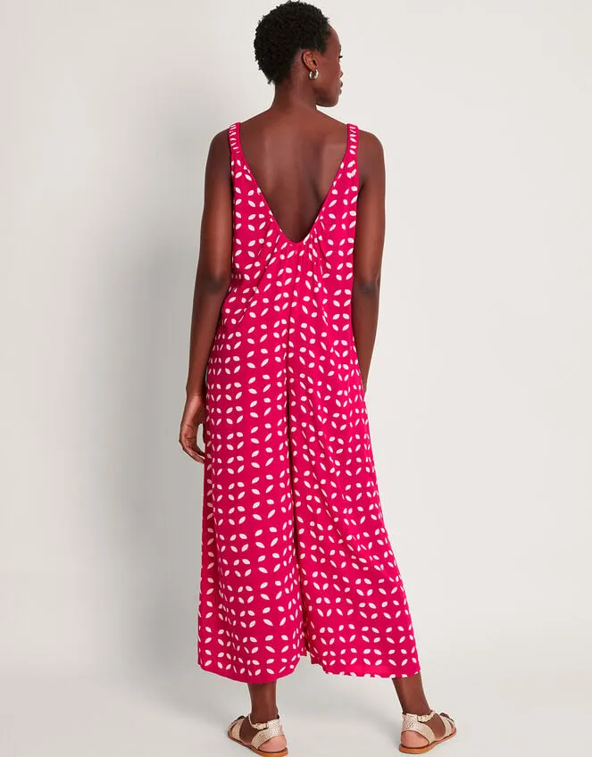 Women Isla Petal Jumpsuit Pink Monsoon Beachwear and Swimwear