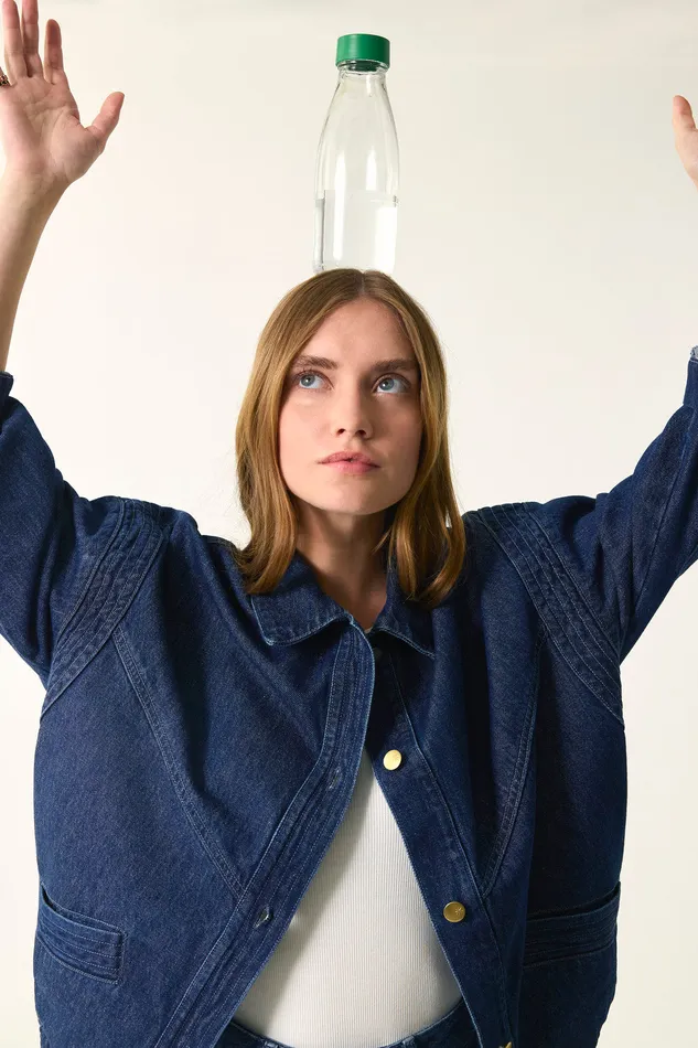 Women Jacket Loubia Indigo Veste Coton En Jean Bleu Des Petits Hauts Denim