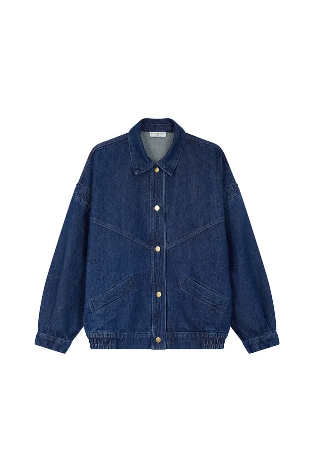 Women Jacket Loubia Indigo Veste Coton En Jean Bleu Des Petits Hauts Denim