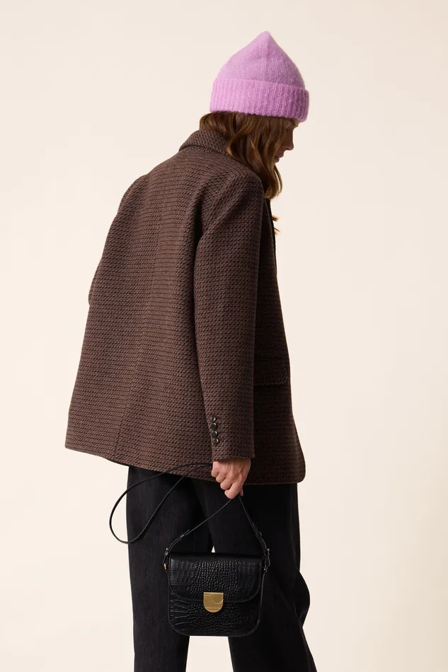 Women Jacket Venise Jacquard Scali Veste Tailleur Laine Multicolore Des Petits Hauts Coats and Jackets