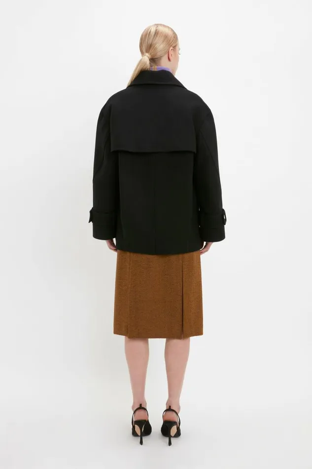 Women Jackets and Coats Victoria Beckham Oversized Pea Coat In Black