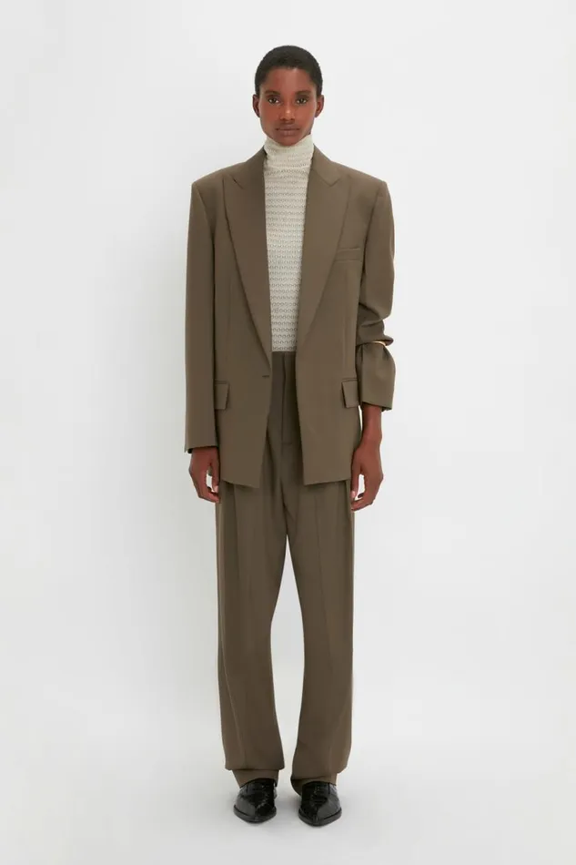 Women Jackets and Coats Victoria Beckham Peak Lapel Jacket In Oregano