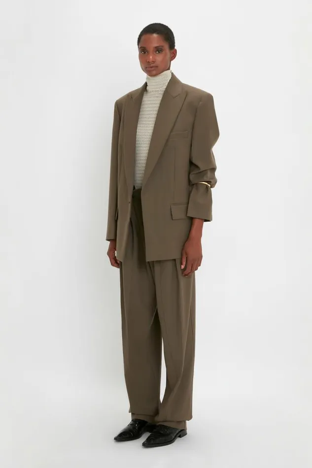 Women Jackets and Coats Victoria Beckham Peak Lapel Jacket In Oregano