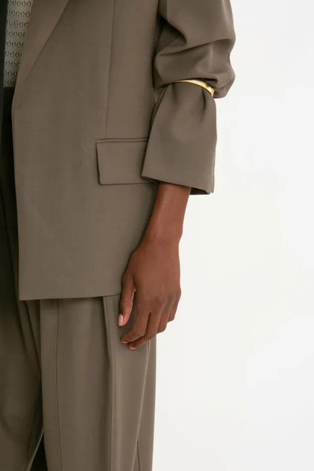Women Jackets and Coats Victoria Beckham Peak Lapel Jacket In Oregano