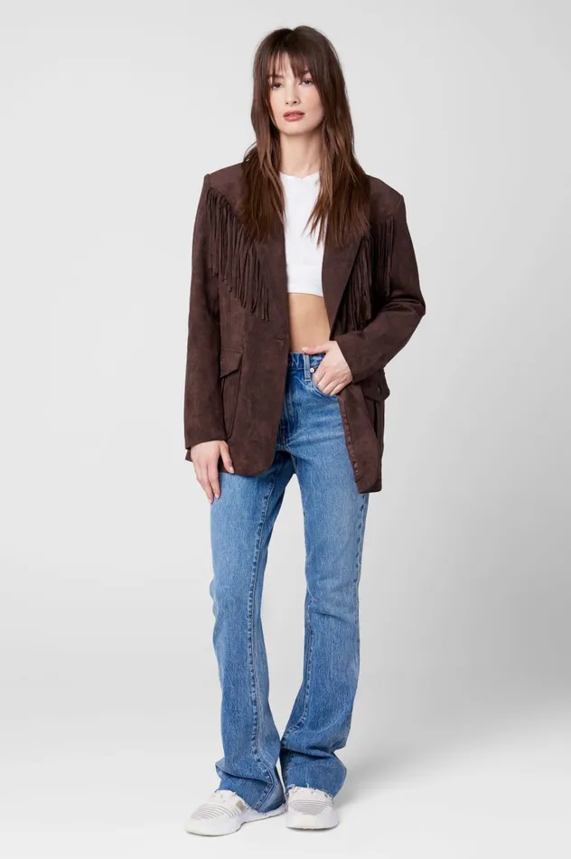 Women Jackets Blank Nyc Chocolate Souffle Jacket Women Jackets Blank Nyc Chocolate Souffle Jacket