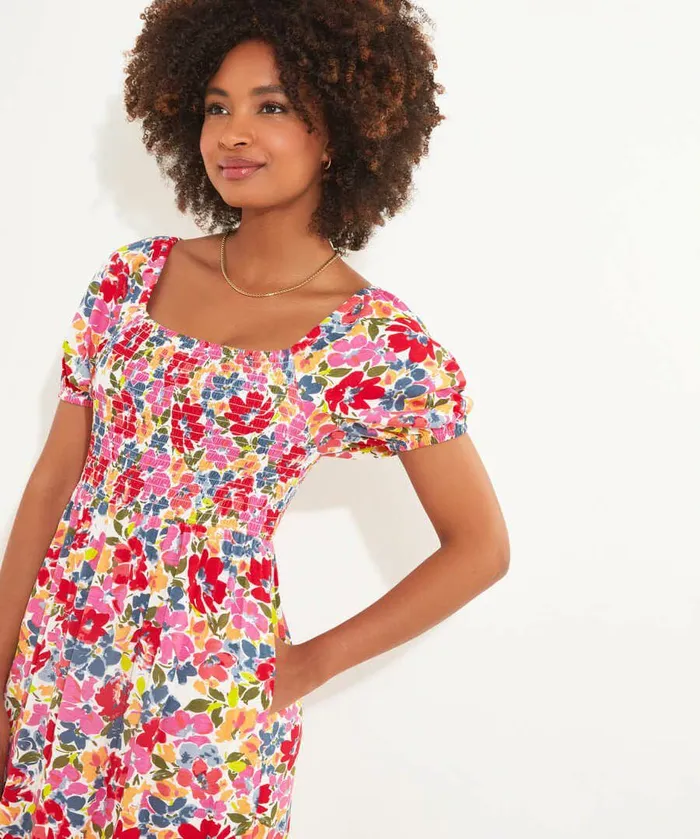 Women Joe Browns Blossom Shirred Jersey Dress Multi Women Joe Browns Blossom Shirred Jersey Dress Multi