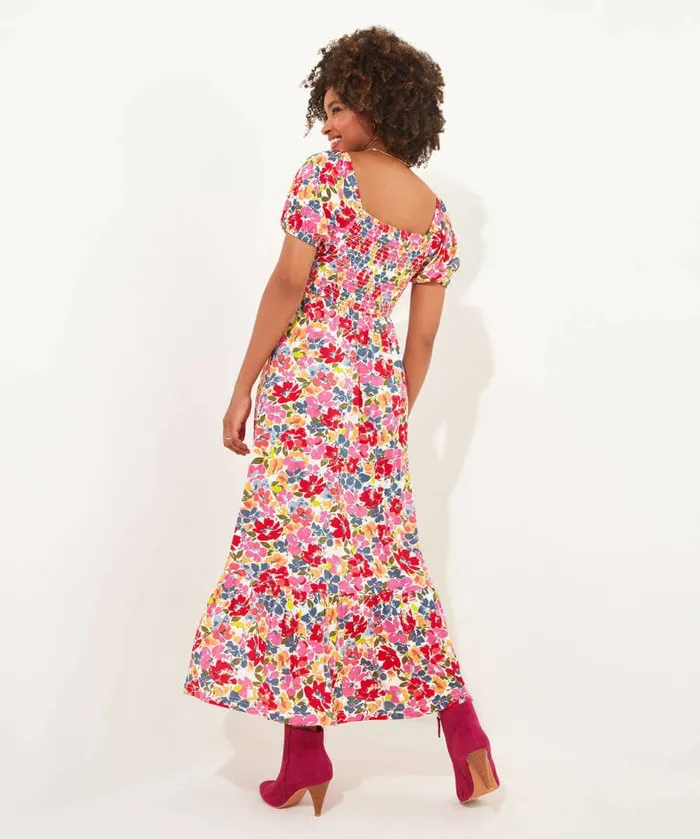 Women Joe Browns Blossom Shirred Jersey Dress Multi Women Joe Browns Blossom Shirred Jersey Dress Multi