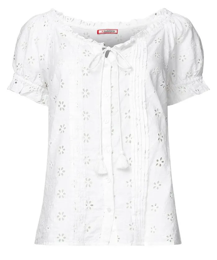 Women Joe Browns Favourite Broderie Top Whiteblack Women Joe Browns Favourite Broderie Top Whiteblack