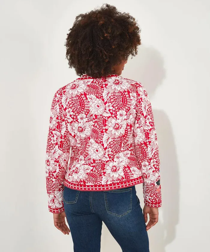 Women Joe Browns Fleur Boutique Quilted Jacket Red Women Joe Browns Fleur Boutique Quilted Jacket Red