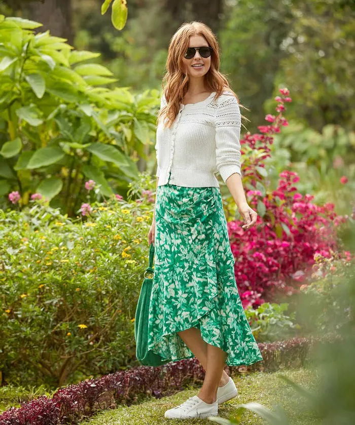 Women Joe Browns Freda Frill Skirt Green Women Joe Browns Freda Frill Skirt Green