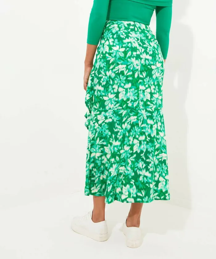 Women Joe Browns Freda Frill Skirt Green Women Joe Browns Freda Frill Skirt Green