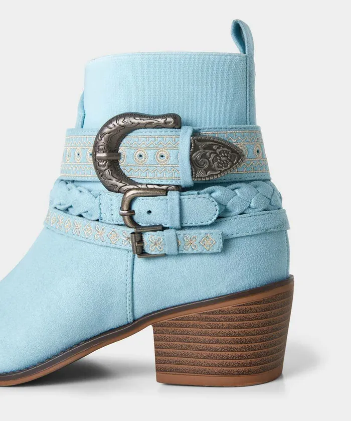 Women Joe Browns Horizon Boho Boots Light Blue Women Joe Browns Horizon Boho Boots Light Blue