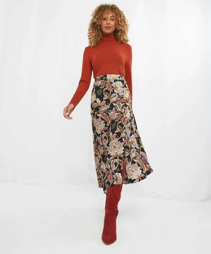 Women Joe Browns Jersey Roll Neck Top Ochreorangewinter Whiteberryblack Women Joe Browns Jersey Roll Neck Top Ochreorangewinter Whiteberryblack