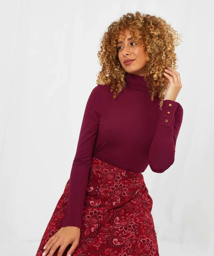 Women Joe Browns Jersey Roll Neck Top Ochreorangewinter Whiteberryblack Women Joe Browns Jersey Roll Neck Top Ochreorangewinter Whiteberryblack